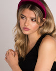 Soho Style- Headband, Uptown Girl Padded Velvet Headband in wine