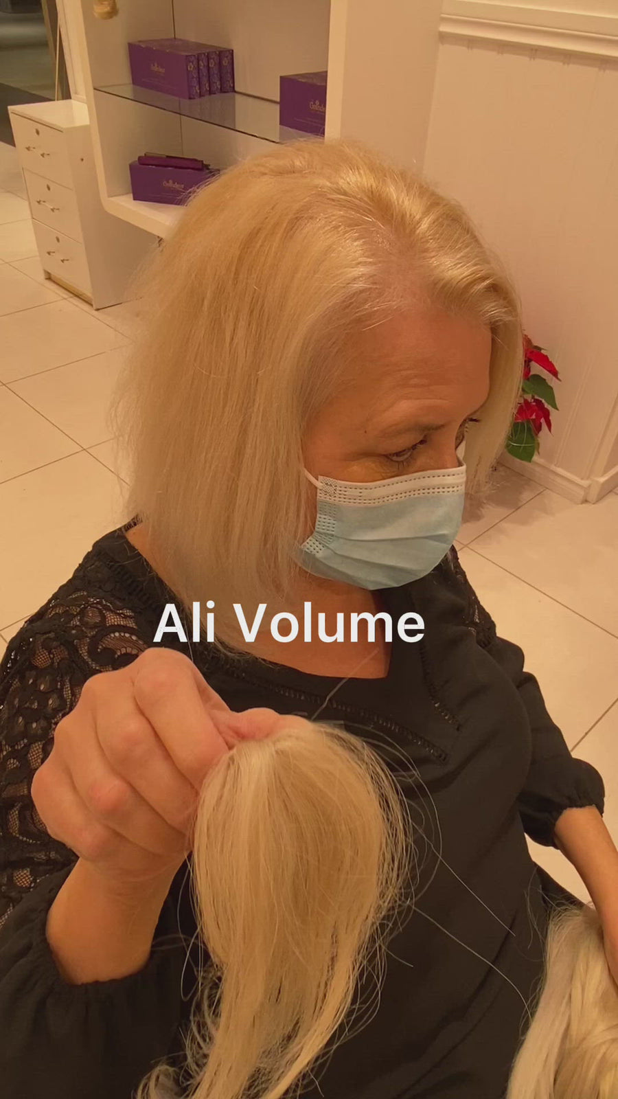 Ali 12" - Human Hair Thinning Enhancing Clip In Volumizer