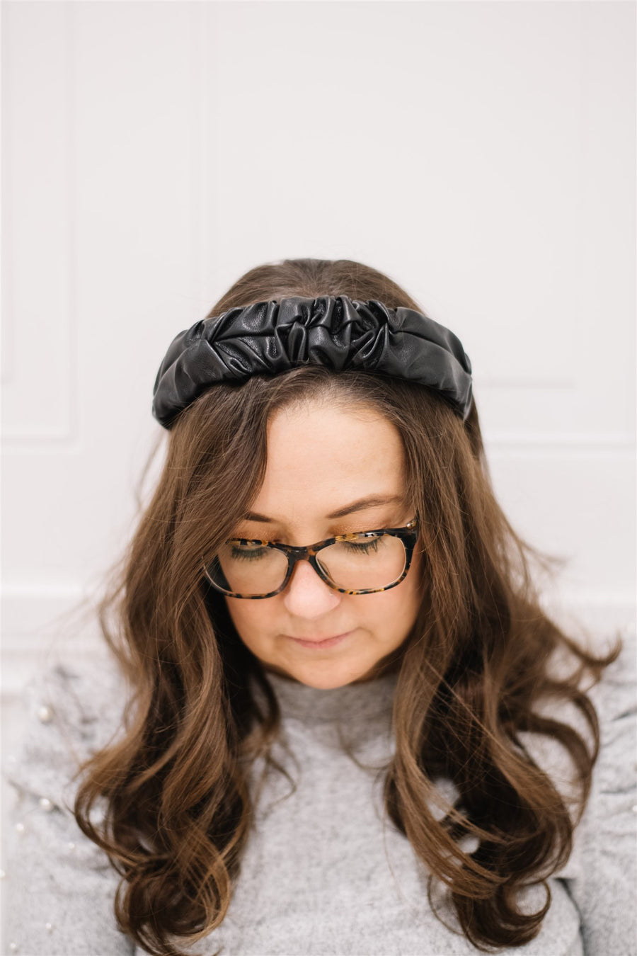 Artificial Leather Twisted Headband