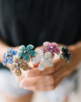 Ombre Crystal Flower Hair Stick