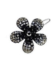 Soho Style Barrette Black / Single Ombre Crystal Flower Barrette