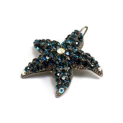 Soho Style Barrette Navy Blue Small Starfish Barrette