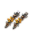 Soho Style Hair Clip Amber Frosted Flora Clips (Pair)