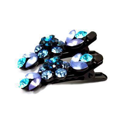 Soho Style Hair Clip Blue / Pair Mini Flower Hair Clips