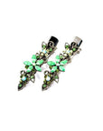 Soho Style Hair Clip Green Frosted Flora Clips (Pair)