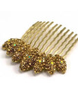 Almond Cluster Crystal Comb -  Hair Comb, Soho Style