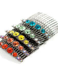 Bejeweled Hair Combs (Pair) -  Hair Comb, Soho Style