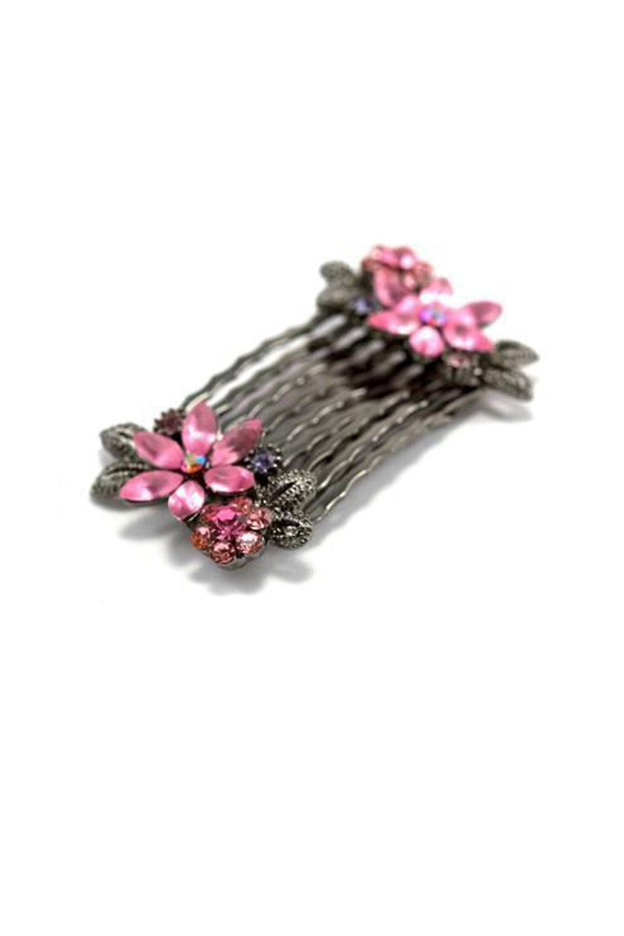 Frosted Flowers Hair Comb (Pair) -  Hair Comb, Soho Style