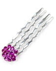 Soho Style Hair Comb HOT PINK Crystal Cluster Mini Hair Comb