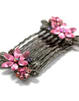 Frosted Flowers Hair Comb (Pair) -  Hair Comb, Soho Style