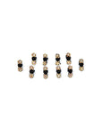 Soho Style Hair Jaws Amber / Pack of 10 Mini Flower Hair Jaws with Crystal Petals Black Body