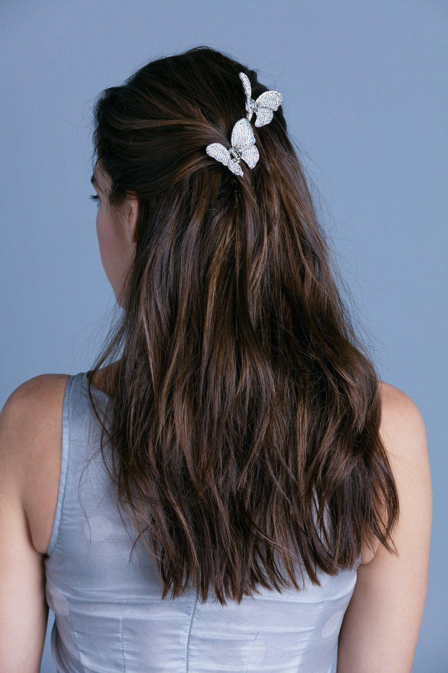 Soho Style Hair Jaws Ombre Crystal Butterfly Jaw