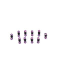 Soho Style Hair Jaws Purple / Pack of 10 Mini Flower Hair Jaws with Crystal Petals Black Body