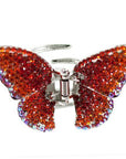 Soho Style Hair Jaws Red / Single Ombre Crystal Butterfly Jaw