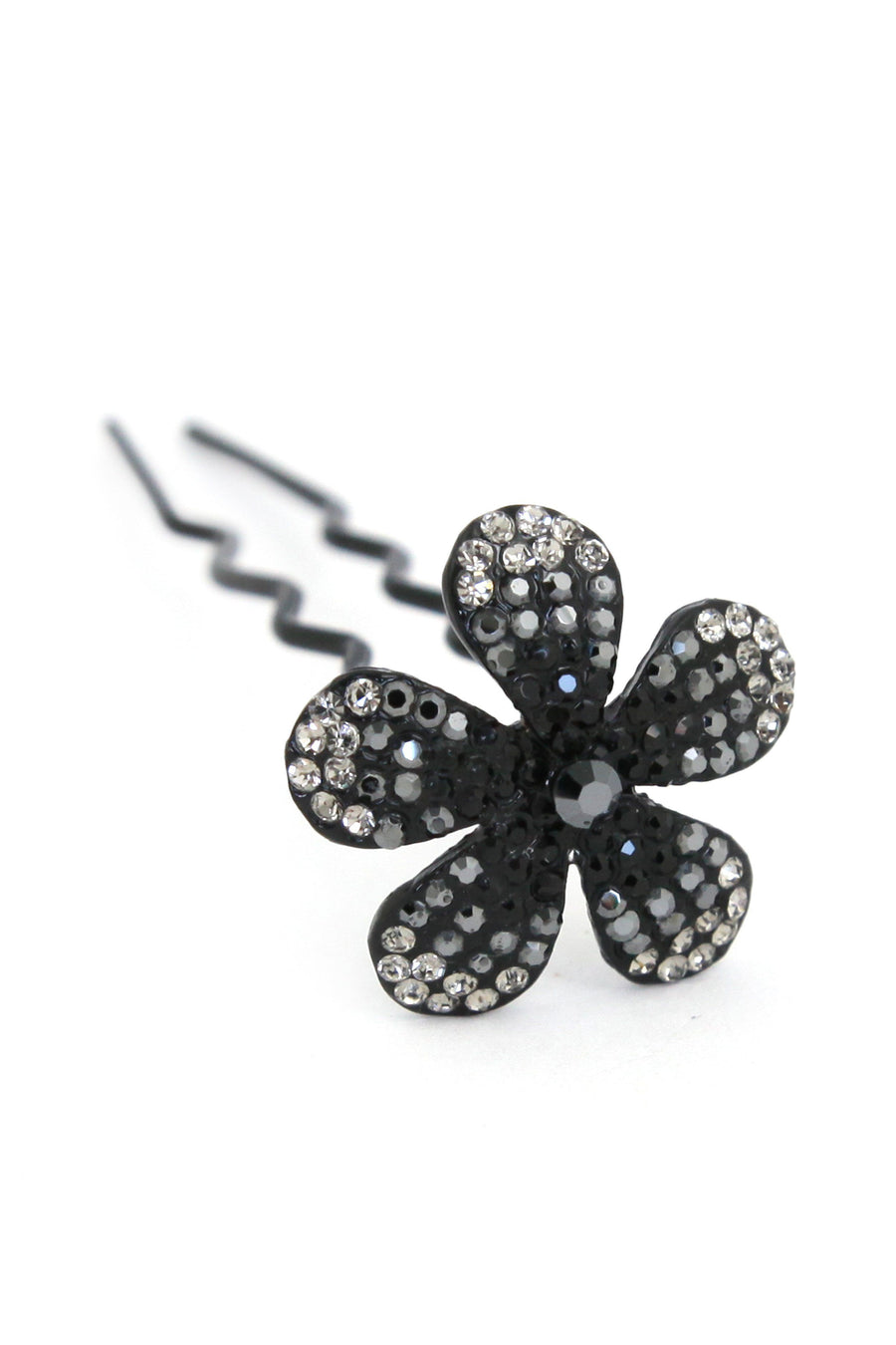 Soho Style Stick black Ombre Crystal Flower Hair Stick