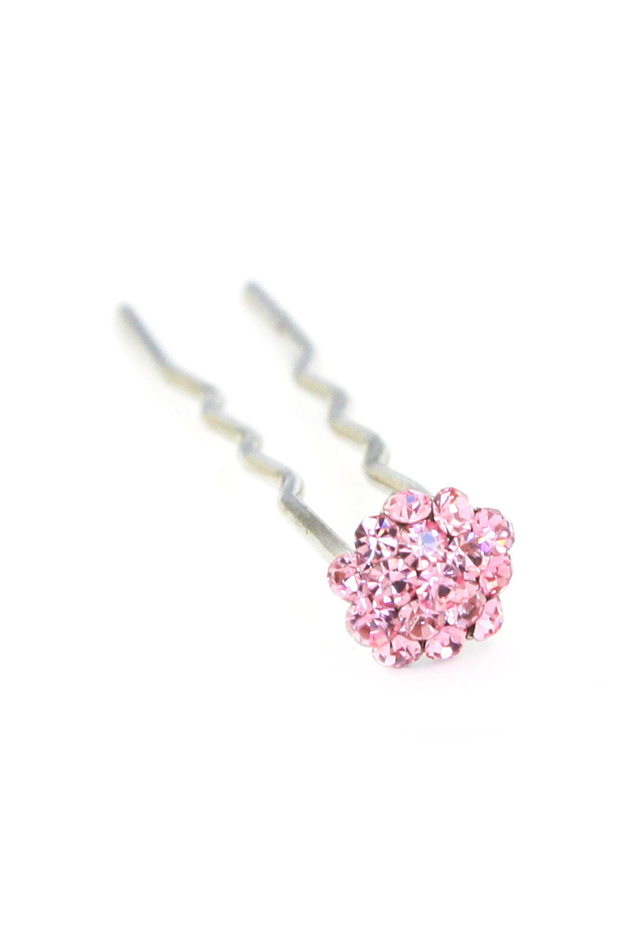 Soho Style Stick Pink Mini Crystal Cluster Hair Stick