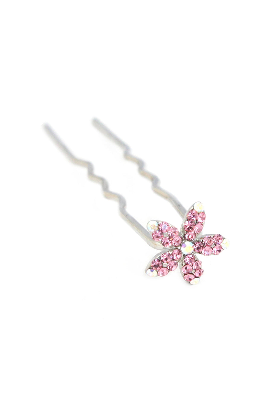 Soho Style Stick Pink Small Crystal Daisy Hair Stick