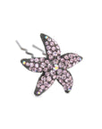 Soho Style Stick Purple Crystal Starfish Hair Stick