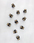 Soho Style value set Amber / Set of 10 Mini Butterfly Hair Jaw with Crystal Covered Wings Value Set