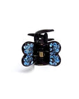 Soho Style value set Blue / Set of 5 Mini Butterfly Hair Jaw with Crystal Covered Wings Value Set